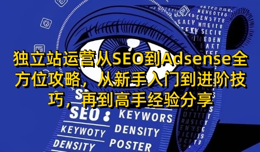 独立站运营从SEO到Adsense全方位攻略，从新手入门到进阶技巧，再到高手经验分享-网赚部落