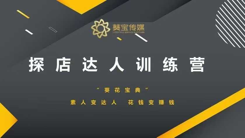 探店达人训练营，素人变达人，花钱变赚钱-网赚部落