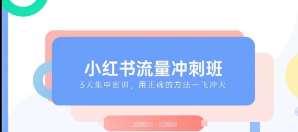 小红书流量冲刺班2025，最懂小红书的女人，快速教你2025年入局小红书-网赚部落