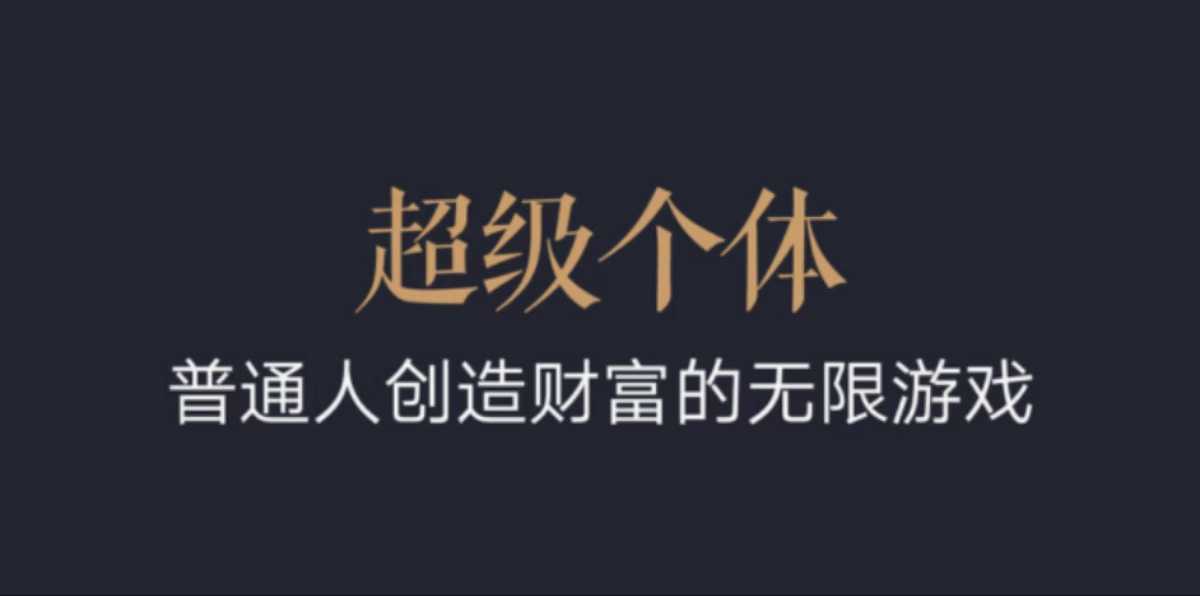 超级个体：2024-2025翻盘指南，普通人创造财富的无限游戏-网赚部落